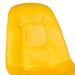 Kit 2 cadeiras estofadas Charles Eames Eiffel Botonê com pés de madeira clara Amarelo