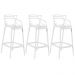 Kit 3 banquetas altas Masters Allegra 76 cm Branco