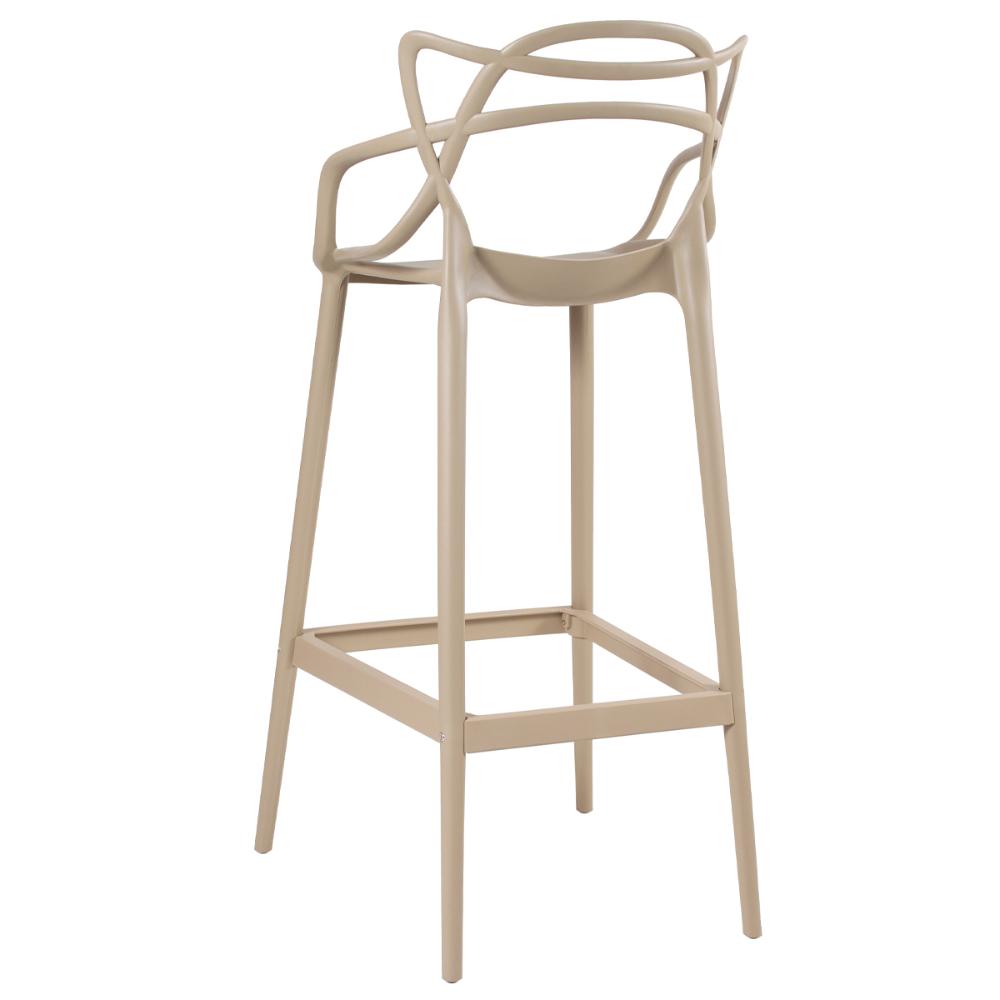 Kit 3 banquetas altas Masters Allegra 76 cm Nude