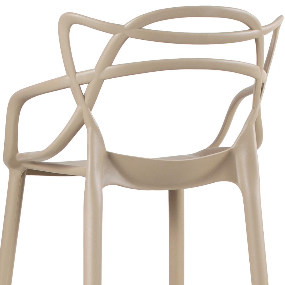 Kit 3 banquetas altas Masters Allegra 76 cm Nude