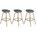 Kit 3 banquetas altas bancada cozinha Cassia BD 76 cm Cinza Escuro