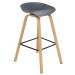 Kit 3 banquetas altas bancada cozinha Cassia BD 76 cm Cinza Escuro