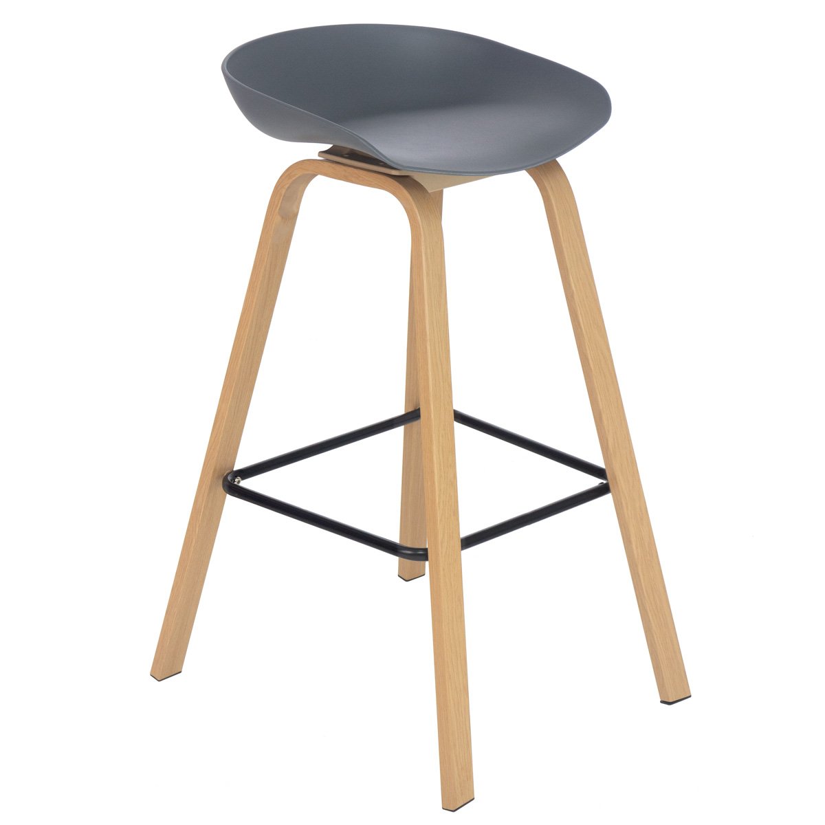 Kit 3 banquetas altas bancada cozinha Cassia BD 76 cm Cinza Escuro