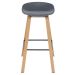 Kit 3 banquetas altas bancada cozinha Cassia BD 76 cm Cinza Escuro