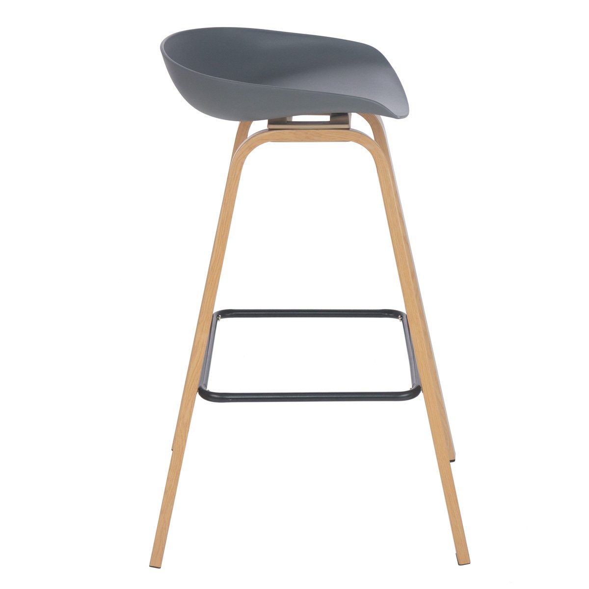 Kit 3 banquetas altas bancada cozinha Cassia BD 76 cm Cinza Escuro