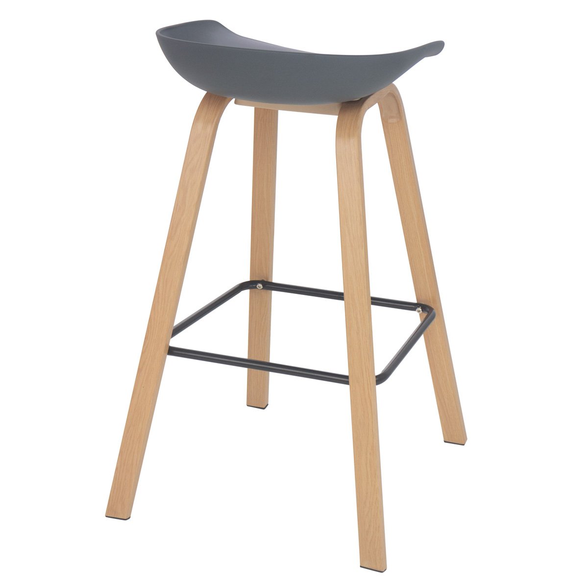 Kit 3 banquetas altas bancada cozinha Cassia BD 76 cm Cinza Escuro