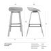 Kit 3 banquetas altas bancada cozinha Cassia BD 76 cm Cinza Escuro