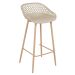 Kit 3 banquetas altas bancada cozinha Clarice Cloe Nude