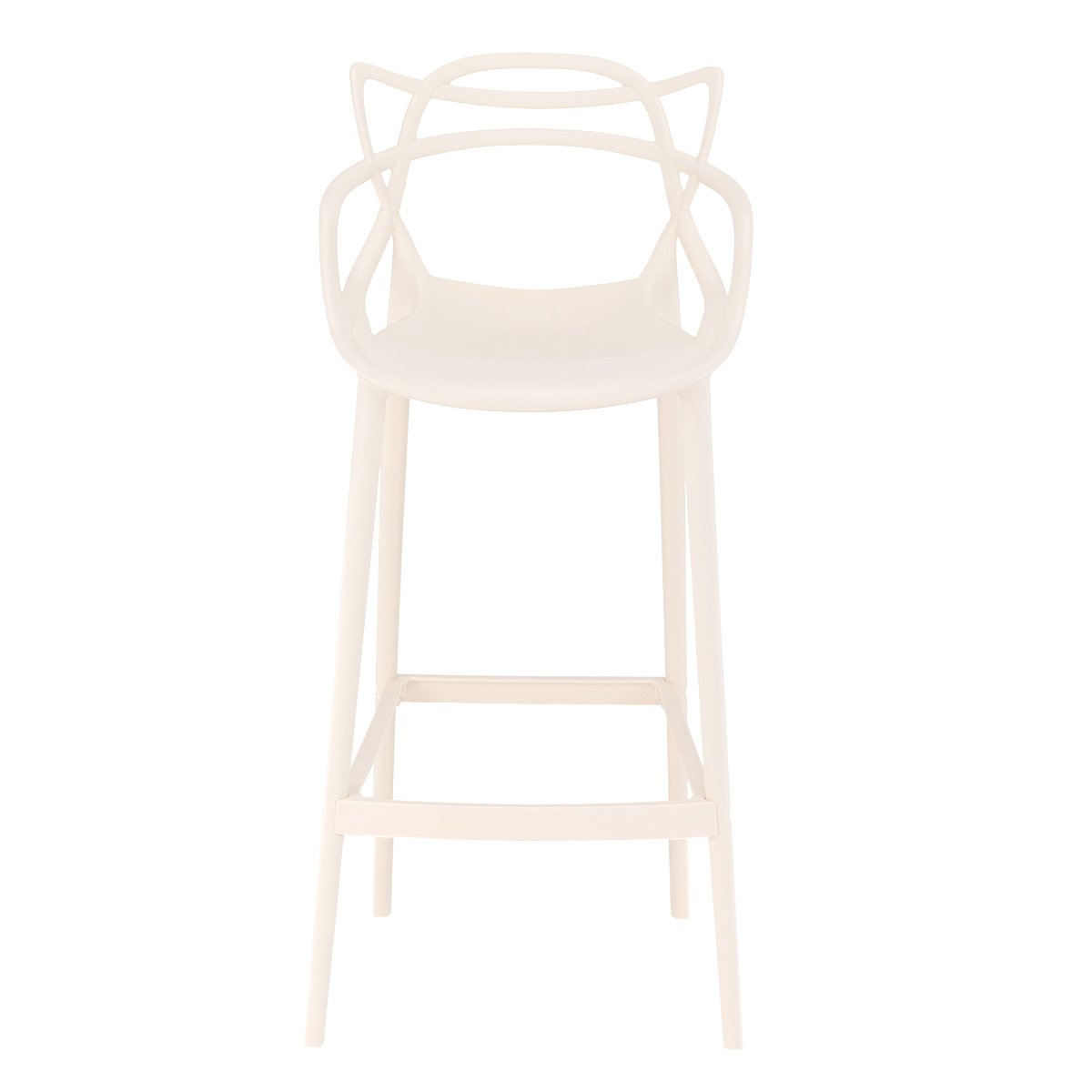 Kit 3 banquetas altas bancada cozinha Masters Allegra Creme