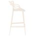 Kit 3 banquetas altas bancada cozinha Masters Allegra Creme