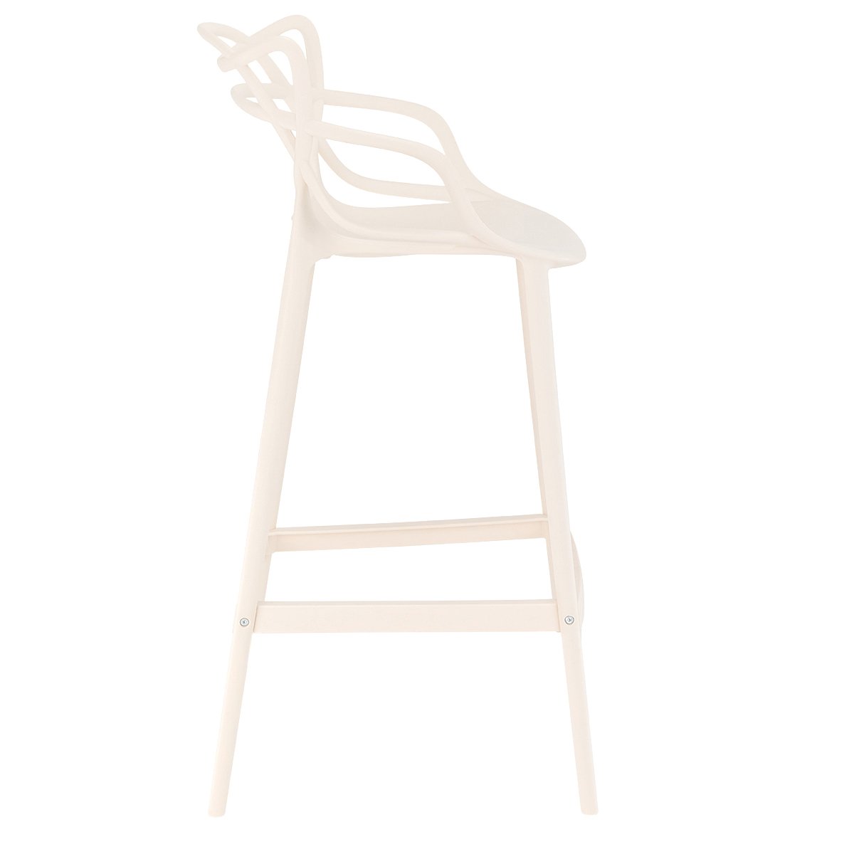 Kit 3 banquetas altas bancada cozinha Masters Allegra Creme