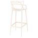 Kit 3 banquetas altas bancada cozinha Masters Allegra Creme