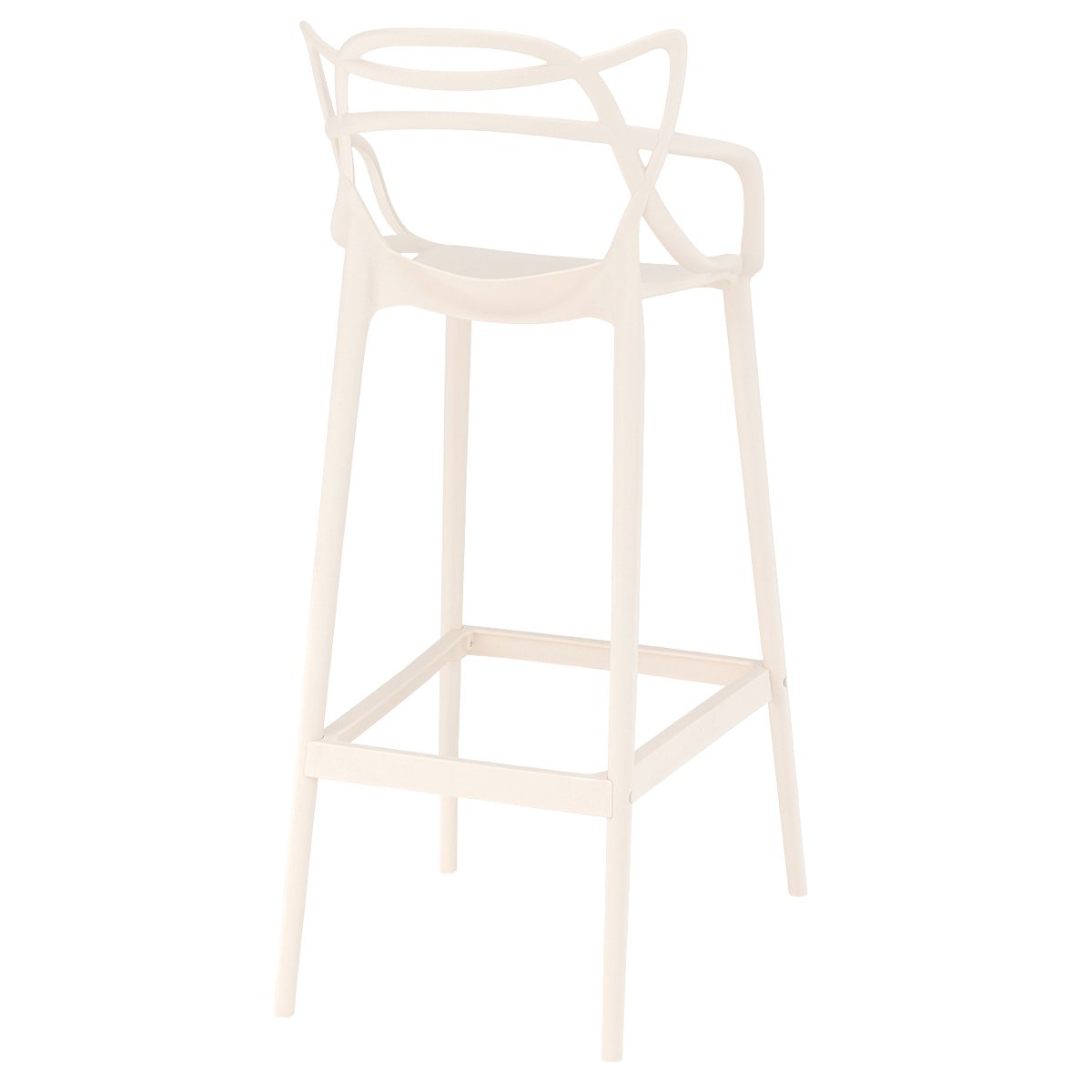 Kit 3 banquetas altas bancada cozinha Masters Allegra Creme
