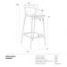 Kit 3 banquetas altas bancada cozinha Masters Allegra Creme