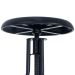 Kit 3 banquetas altas cozinha industrial loft aço giratória York Preto