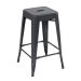 Kit 3 banquetas médias Iron Tolix 66 cm Cinza Escuro