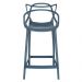 Kit 3 banquetas médias Masters Allegra 66 cm Azul petróleo