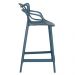Kit 3 banquetas médias Masters Allegra 66 cm Azul petróleo