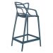Kit 3 banquetas médias Masters Allegra 66 cm Azul petróleo