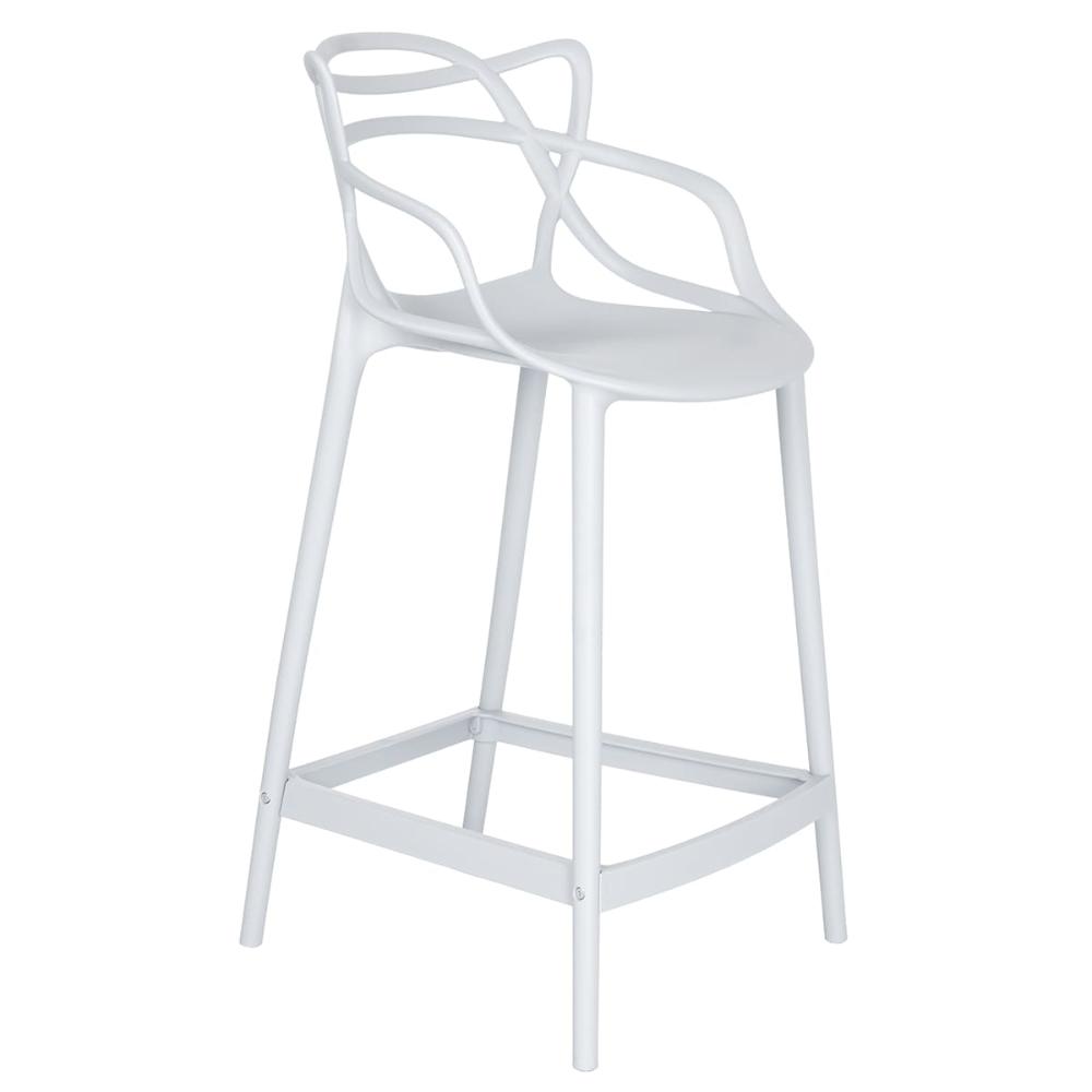 Kit 3 banquetas médias Masters Allegra 66 cm Branco