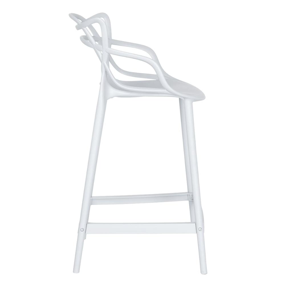 Kit 3 banquetas médias Masters Allegra 66 cm Branco