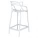 Kit 3 banquetas médias Masters Allegra 66 cm Branco