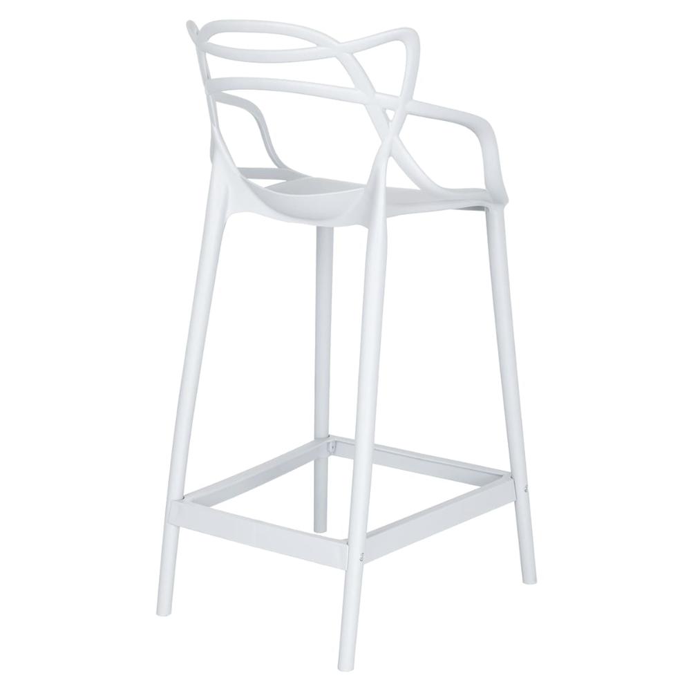 Kit 3 banquetas médias Masters Allegra 66 cm Branco