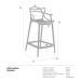 Kit 3 banquetas médias Masters Allegra 66 cm Branco