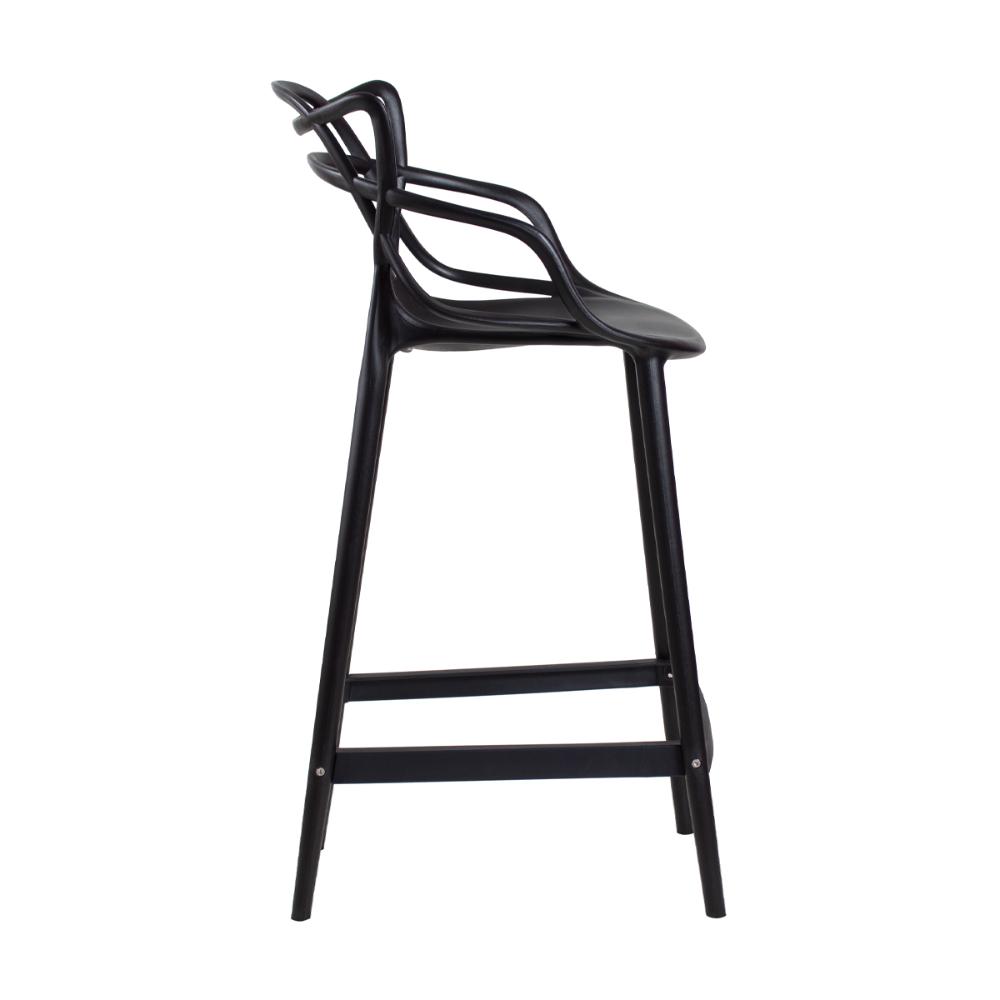 Kit 3 banquetas médias Masters Allegra 66 cm Preto