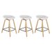 Kit 3 banquetas médias bancada cozinha Cassia BD 66 cm Branco
