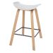 Kit 3 banquetas médias bancada cozinha Cassia BD 66 cm Branco