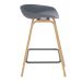 Kit 3 banquetas médias bancada cozinha Cassia BD 66 cm Cinza Escuro