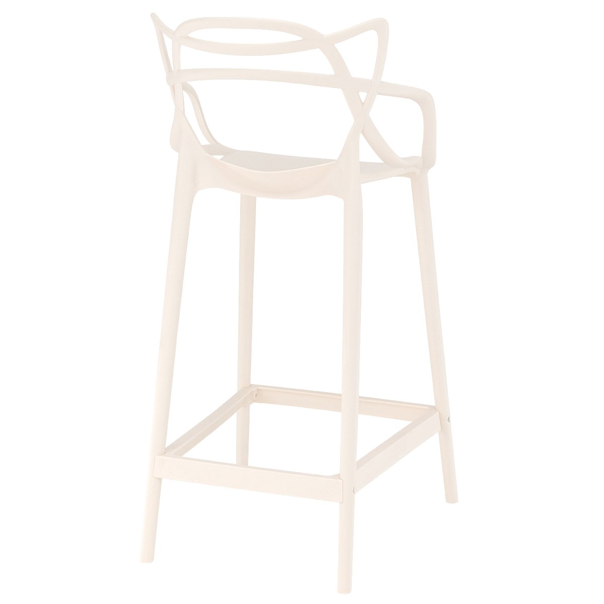 Kit 3 banquetas médias bancada cozinha Masters Allegra 66 cm Creme