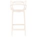 Kit 3 banquetas médias bancada cozinha Masters Allegra 66 cm Creme
