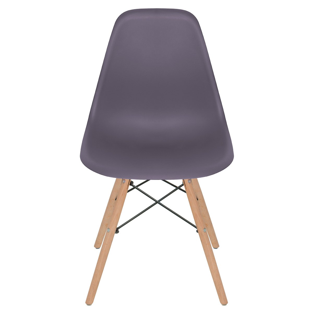Kit 3 cadeiras Charles Eames Eiffel DSW com pés de madeira clara Cinza névoa