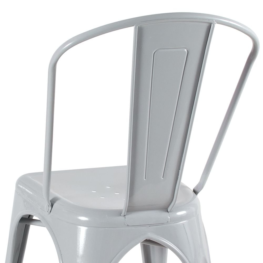 Kit 3 cadeiras Iron Tolix design indutrial jantar cozinha Rosa claro