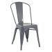 Kit 32 cadeiras Iron Tolix design indutrial jantar cozinha Cinza escuro