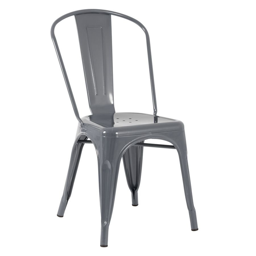 Kit 32 cadeiras Iron Tolix design indutrial jantar cozinha Cinza escuro