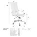 Kit 4 Cadeiras escritório Esteirinha Diretor Home office - Branco