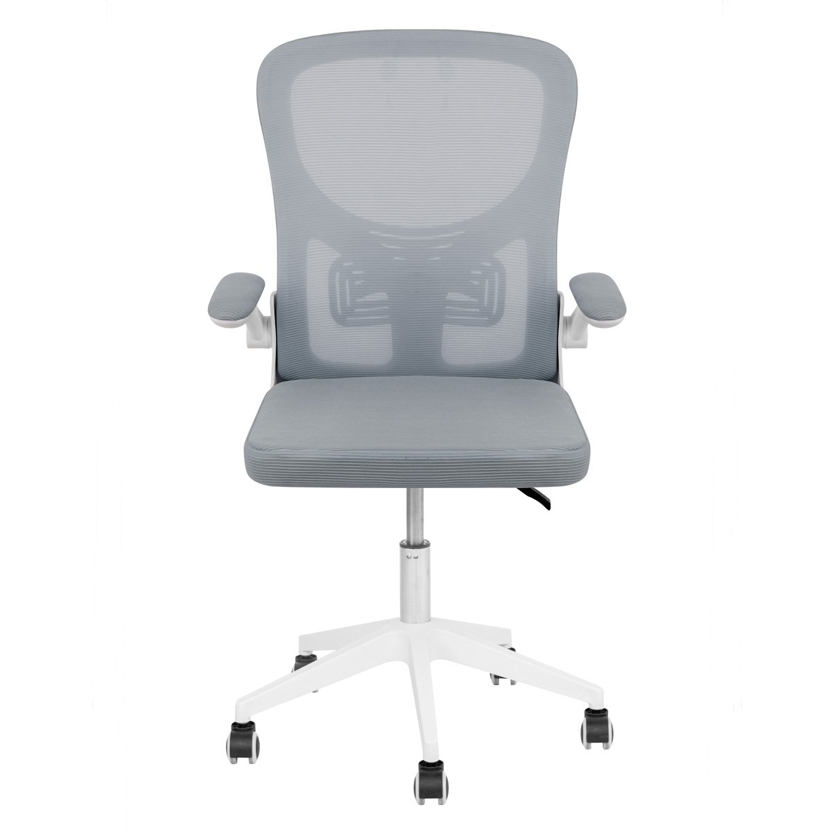 Kit 4 Cadeiras escritório rodizio office Bytes Cinza Claro
