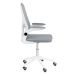 Kit 4 Cadeiras escritório rodizio office Bytes Cinza Claro