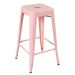Kit 4 banquetas altas Iron Tolix 76 cm Rosa antigo