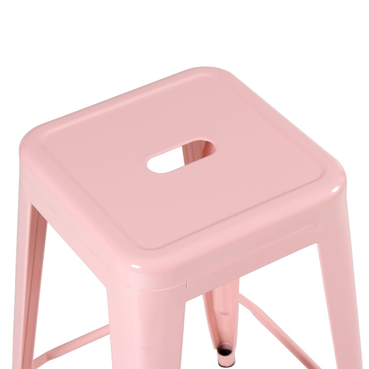 Kit 4 banquetas altas Iron Tolix 76 cm Rosa antigo