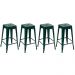 Kit 4 banquetas altas Iron Tolix 76 cm Verde Escuro