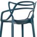 Kit 4 banquetas altas Masters Allegra 76 cm Azul petróleo