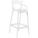Kit 4 banquetas altas Masters Allegra 76 cm Branco