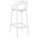 Kit 4 banquetas altas Masters Allegra 76 cm Branco