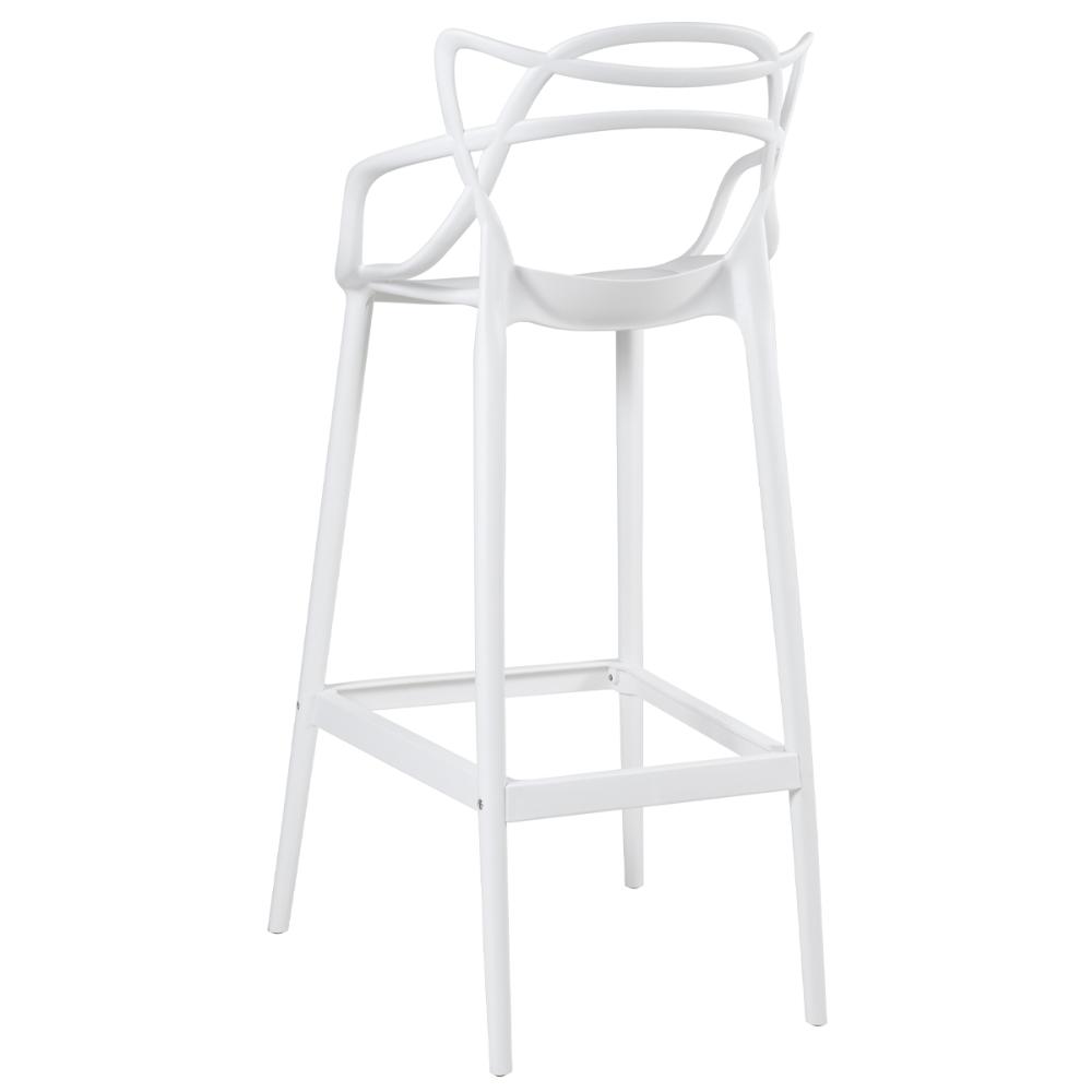Kit 4 banquetas altas Masters Allegra 76 cm Branco