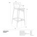 Kit 4 banquetas altas Masters Allegra 76 cm Branco