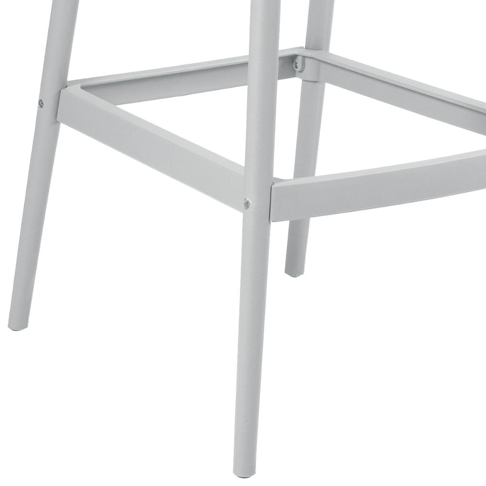 Kit 4 banquetas altas Masters Allegra 76 cm Cinza claro